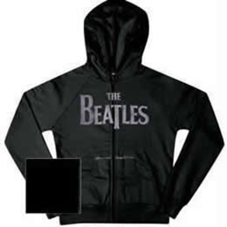 Picture of Beatles Sweat Shirt: - Beatles Zippered Charcoal Hooded