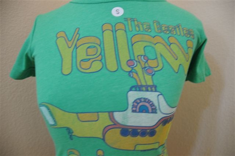 Picture of Beatles T-Shirt: Ladies Green Yellow Sub