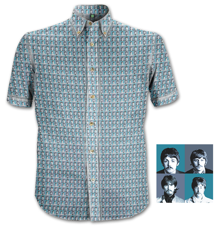 Picture of Beatles Dress Shirt: 1967 Head Shots Pattern