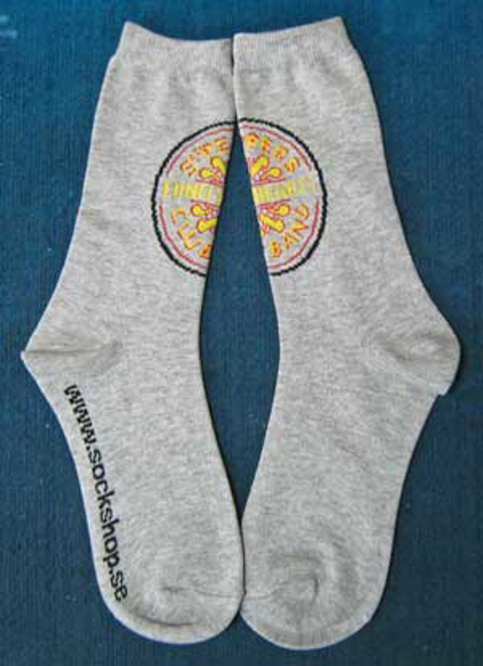 Picture of Beatles Socks: Gray Women's Sgt. Pepper