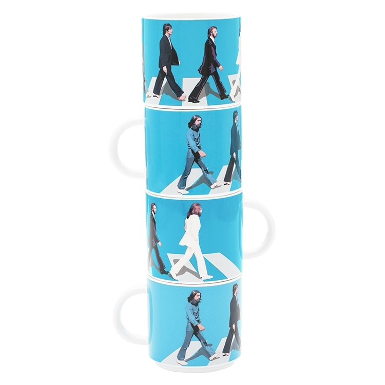 Picture of Beatles Mugs: Abbey Road 4 piece Mug Set