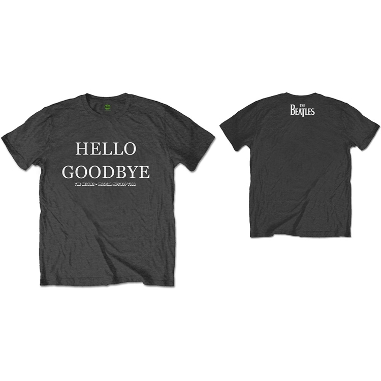 Picture of Beatles Adult T-Shirt: Beatles Song Lyric Edition "Hello - Goodbye"