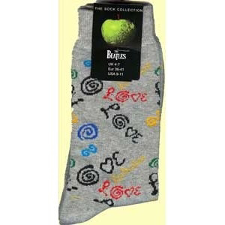 Picture of Beatles Socks: Women's Love (Grey)