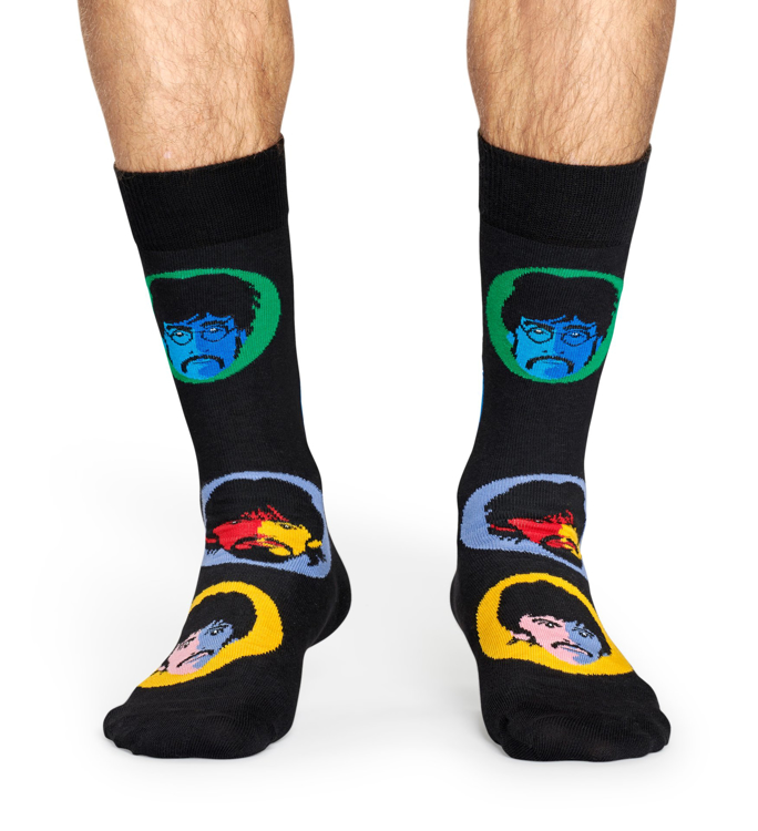 Picture of Beatles Socks: Happy Socks Men's "Cartoon Faces"