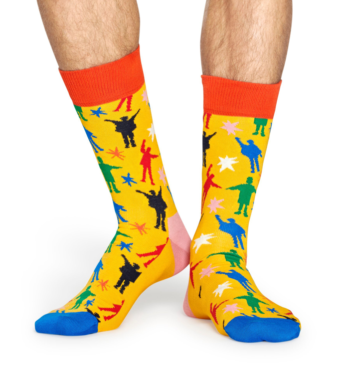 Picture of Beatles Socks: Happy Socks Unisex EP SIZE BOXSET 3 pairs of Beatles Happy Socks