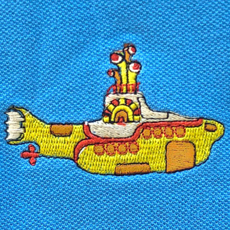 Picture of Beatles Polo Shirt: Yellow Submarine Light Blue