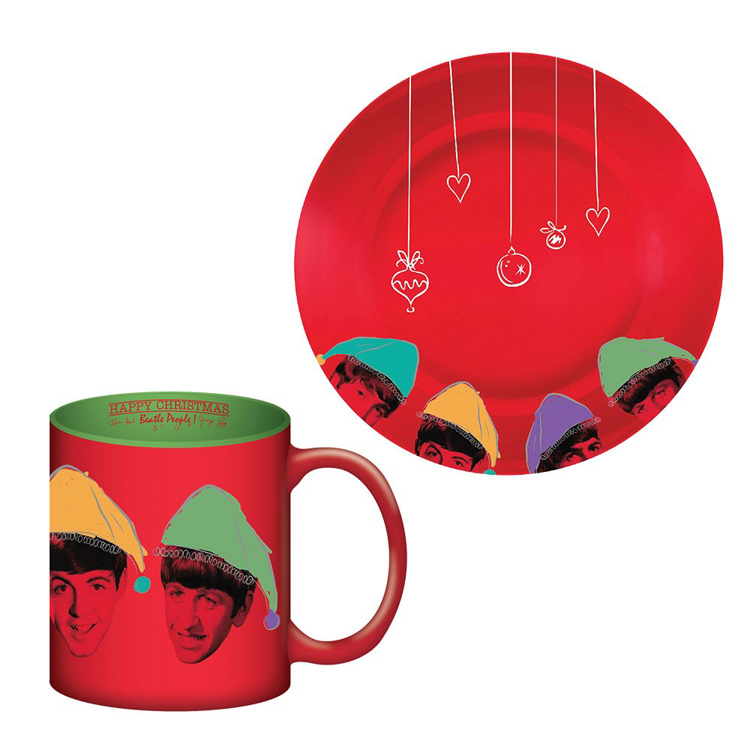 Picture of Beatles Cup & Saucer: The Beatles Christmas Ceramic 16 oz. Mug & Saucer Set