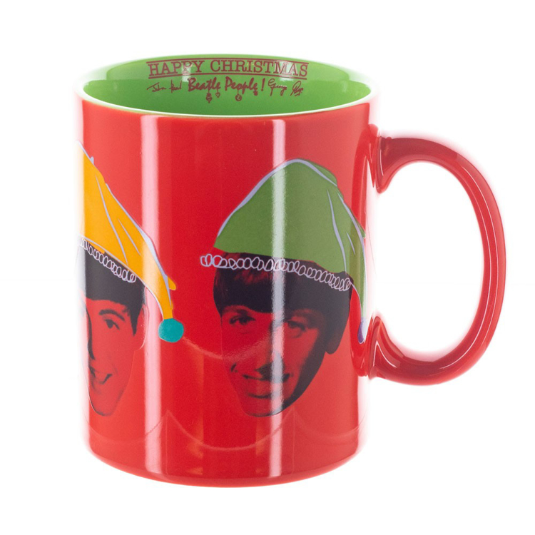 Picture of Beatles Cup & Saucer: The Beatles Christmas Ceramic 16 oz. Mug & Saucer Set