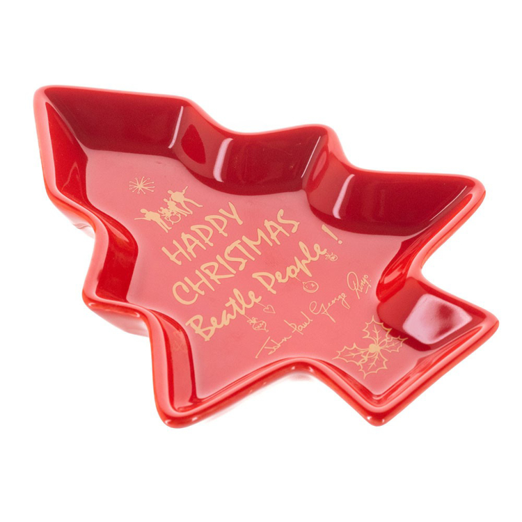 Picture of Beatles Trinket Tray: Happy Christmas Beatle People Ceramic Trinket Tray