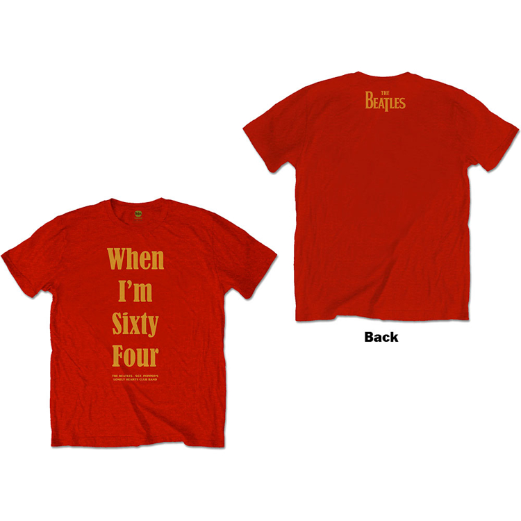 Picture of Beatles Adult T-Shirt: Beatles  "When I'm 64"