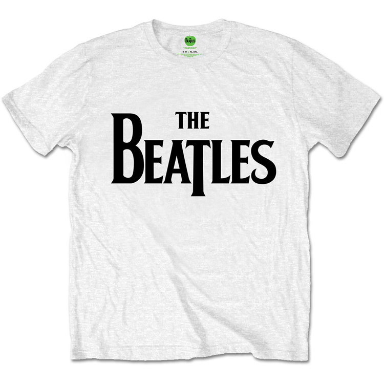 Picture of Beatles Adult T-Shirt: Classic Drop T Logo on White Shirt