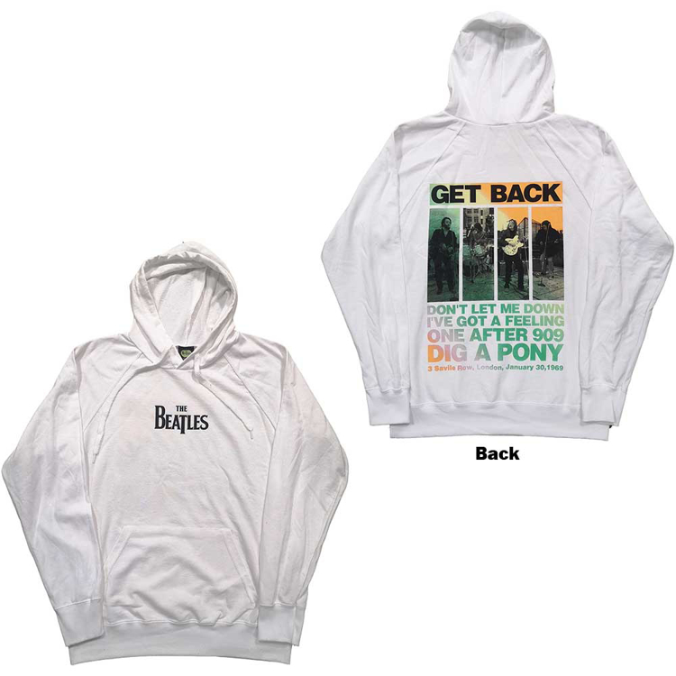 Picture of Beatles Hoodie: Get Back Faces Pullover with Hood - White