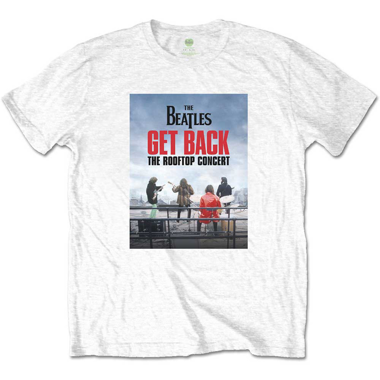 Picture of Beatles Adult T-Shirt: Get Back Poster Tee White