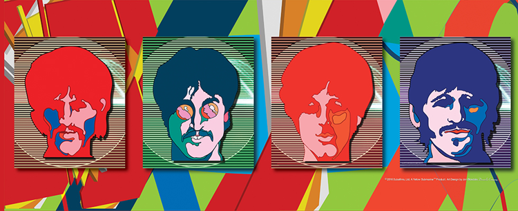 Picture of Beatles Lamp Shades: Beatles Yellow Submarine Faces