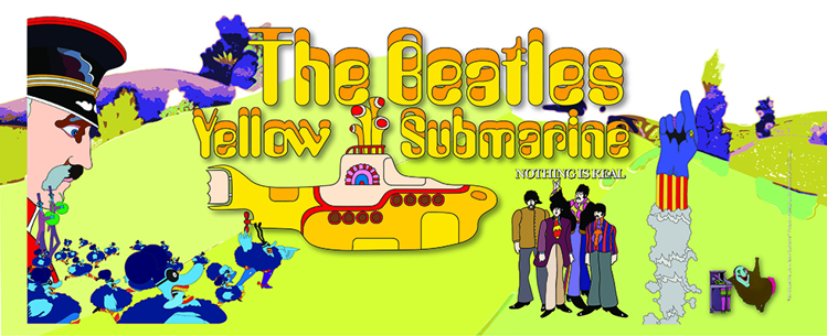 Picture of Beatles Lamp Shades: Beatles Yellow Submarine Logo