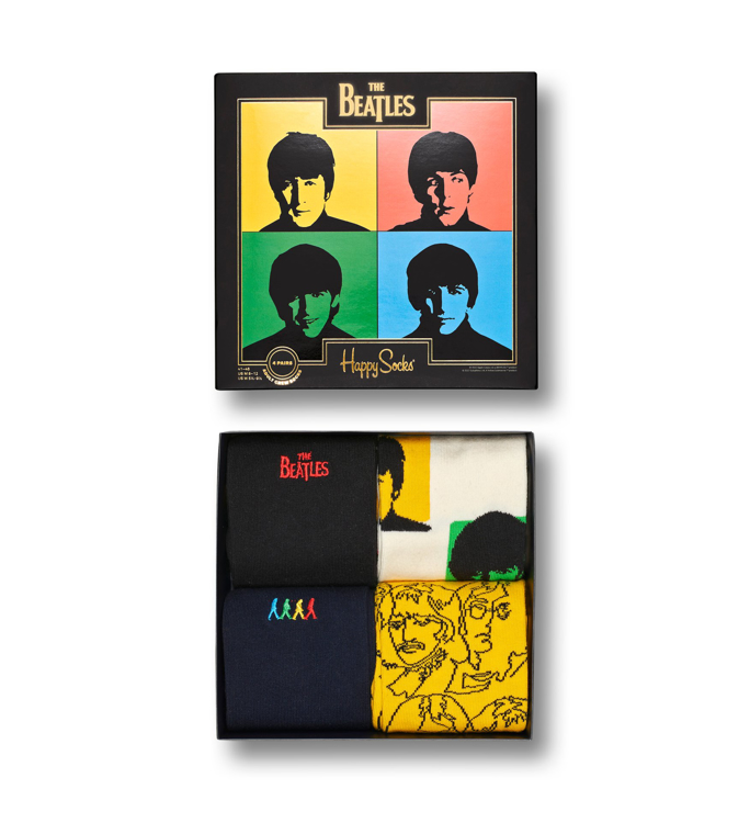 Picture of Beatles Socks: Happy Socks Unisex EP SIZE BOXSET 4 pairs of Beatles Happy Socks