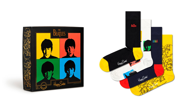 Picture of Beatles Socks: Happy Socks Unisex EP SIZE BOXSET 4 pairs of Beatles Happy Socks