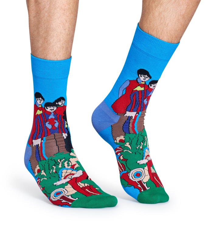 Picture of Beatles Socks: Happy Socks Unisex LP SIZE BOXSET 6 pairs of Happy Yellow Submarine Socks